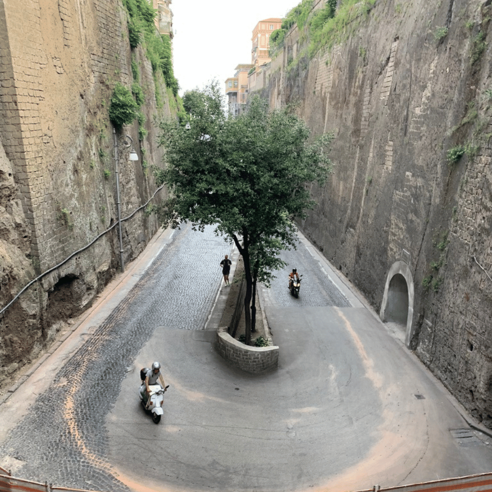 Sorrento, Italy. Busses actually drive down there, but oh my!